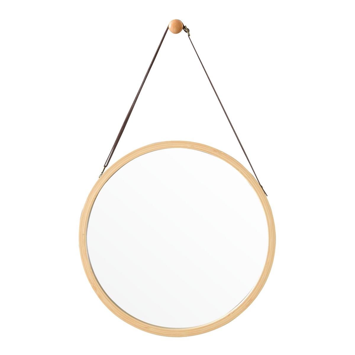 WANDSPIEGEL Bykle - Naturfarben, Glas/Holz (35/60/35cm) - [en.casa]