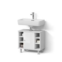 WASCHBECKENUNTERSCHRANK Fucino Weiß Hochglanz 60 x 54 cm - Weiß Hochglanz, Holzwerkstoff (60/54/32cm) - Livinity®