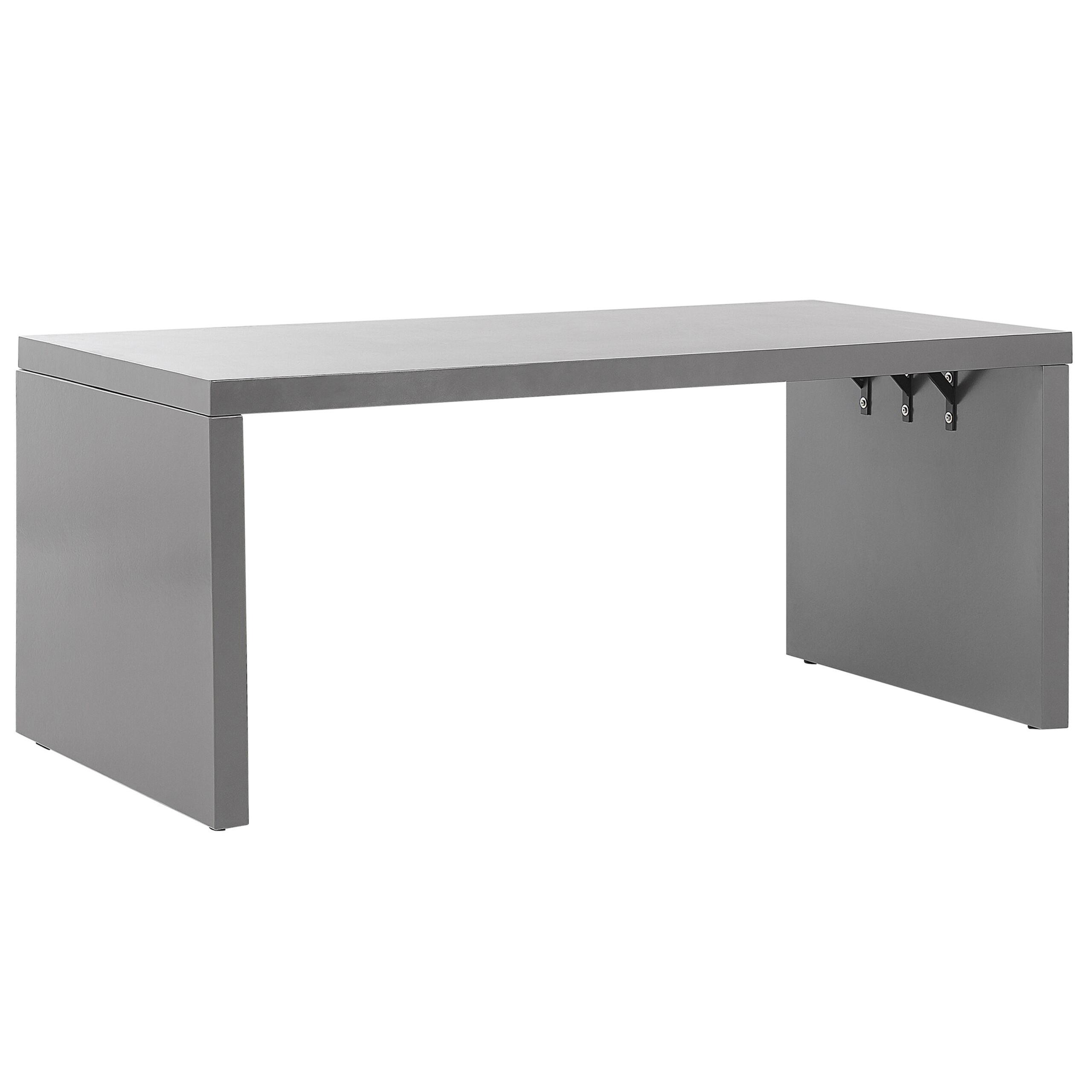 GARTENTISCH Beton grau U-Form 180/90 cm Taranto - Grau, Stein (90/108/78cm) - Beliani
