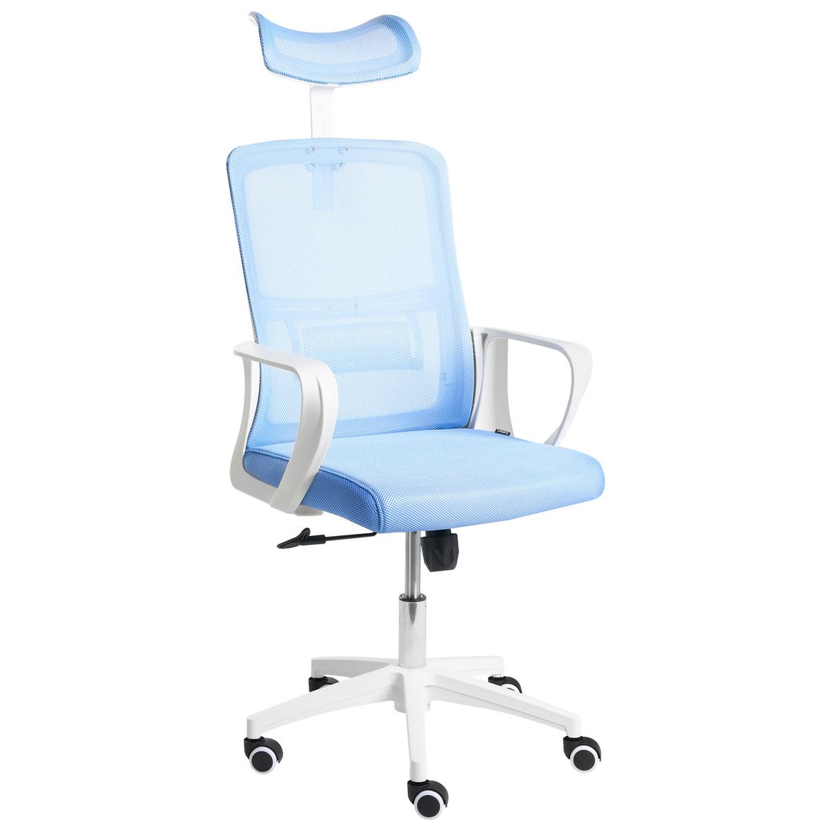 BÜROSTUHL Blau Monarch - Blau, Textil (46/110/62cm) - Beliani