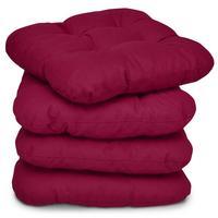 STUHLKISSEN Lisa 40/40/8 cm Rot 4tlg - Rot, Textil (40/40cm) - Beautissu 
