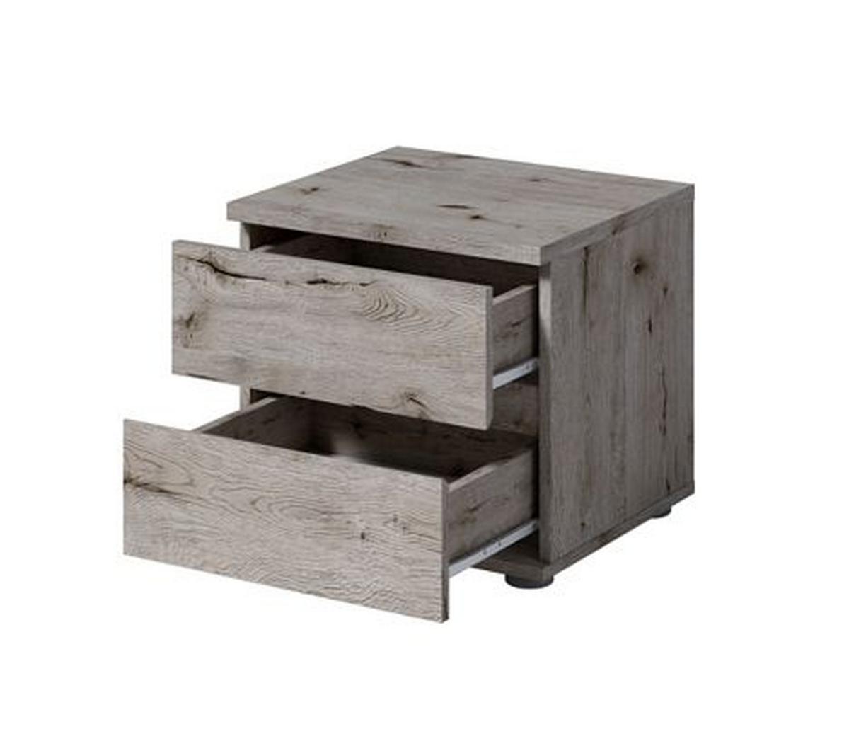 NACHTTISCHE Wellington Eiche 47/43/41 - Grau, Holzwerkstoff (47/43/41cm) - RAUMHIRSCH FURNITURE