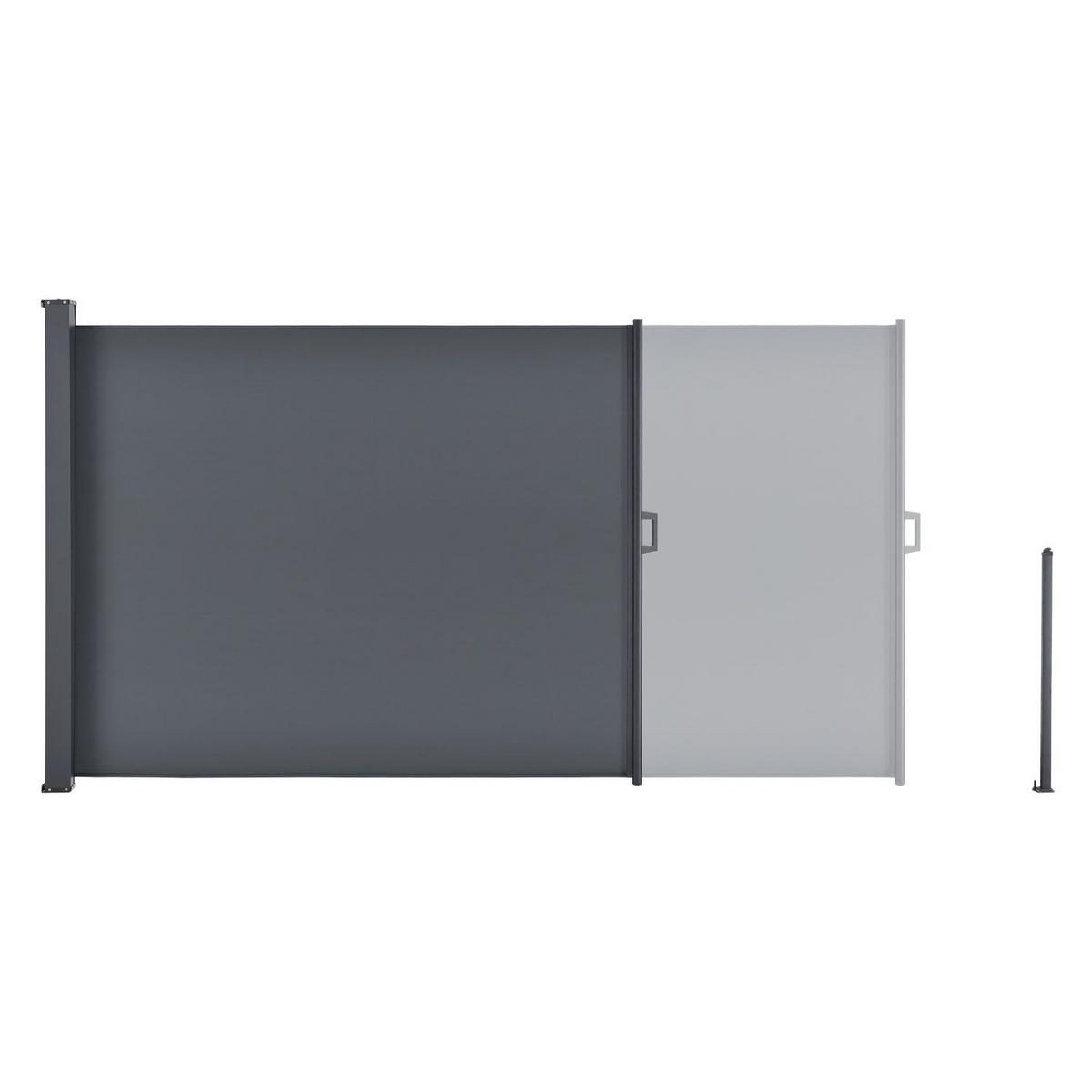 SEITENMARKISE Dubai dunkelgrau 500x160 cm - Grau, Kunststoff (500/160/500cm) - Juskys