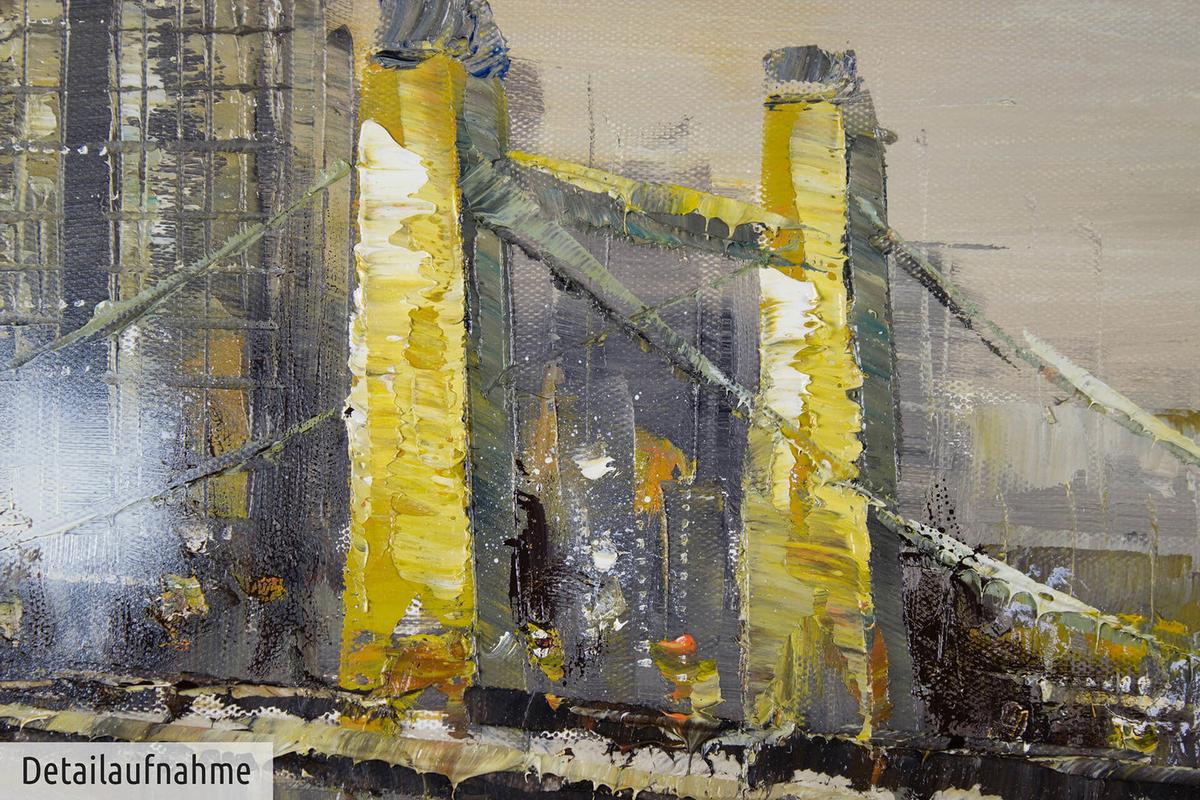 ACRYLBILD HANDGEMALT 100/50 cm - Grau, Holz/Textil (100/50cm) - KUNSTLOFT
