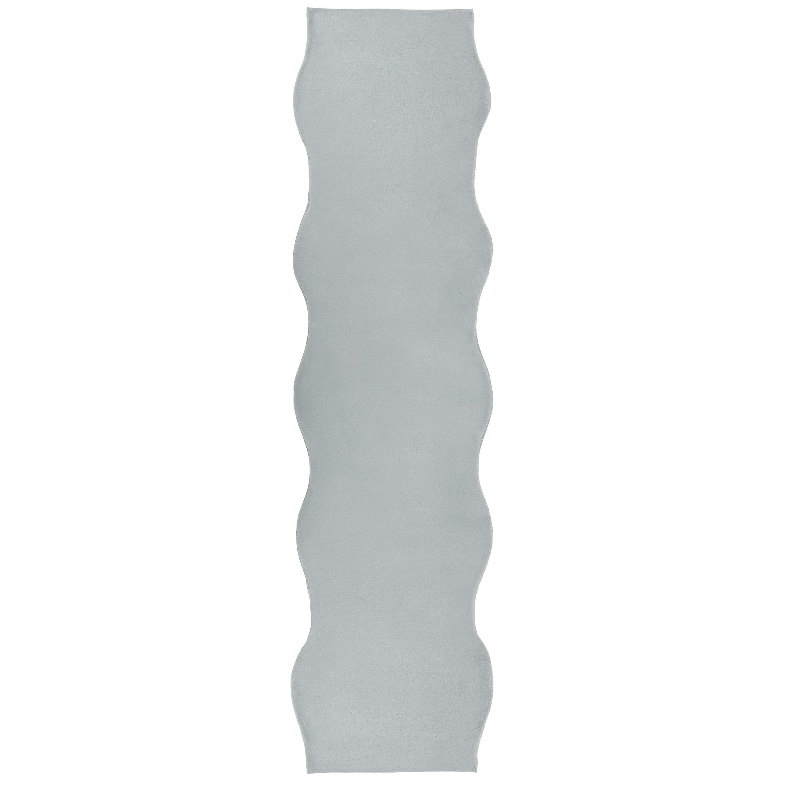 TEPPICH Hellgrau 80/300 cm Dawa - Hellgrau/Grau, Kunststoff (80/300cm) - Beliani