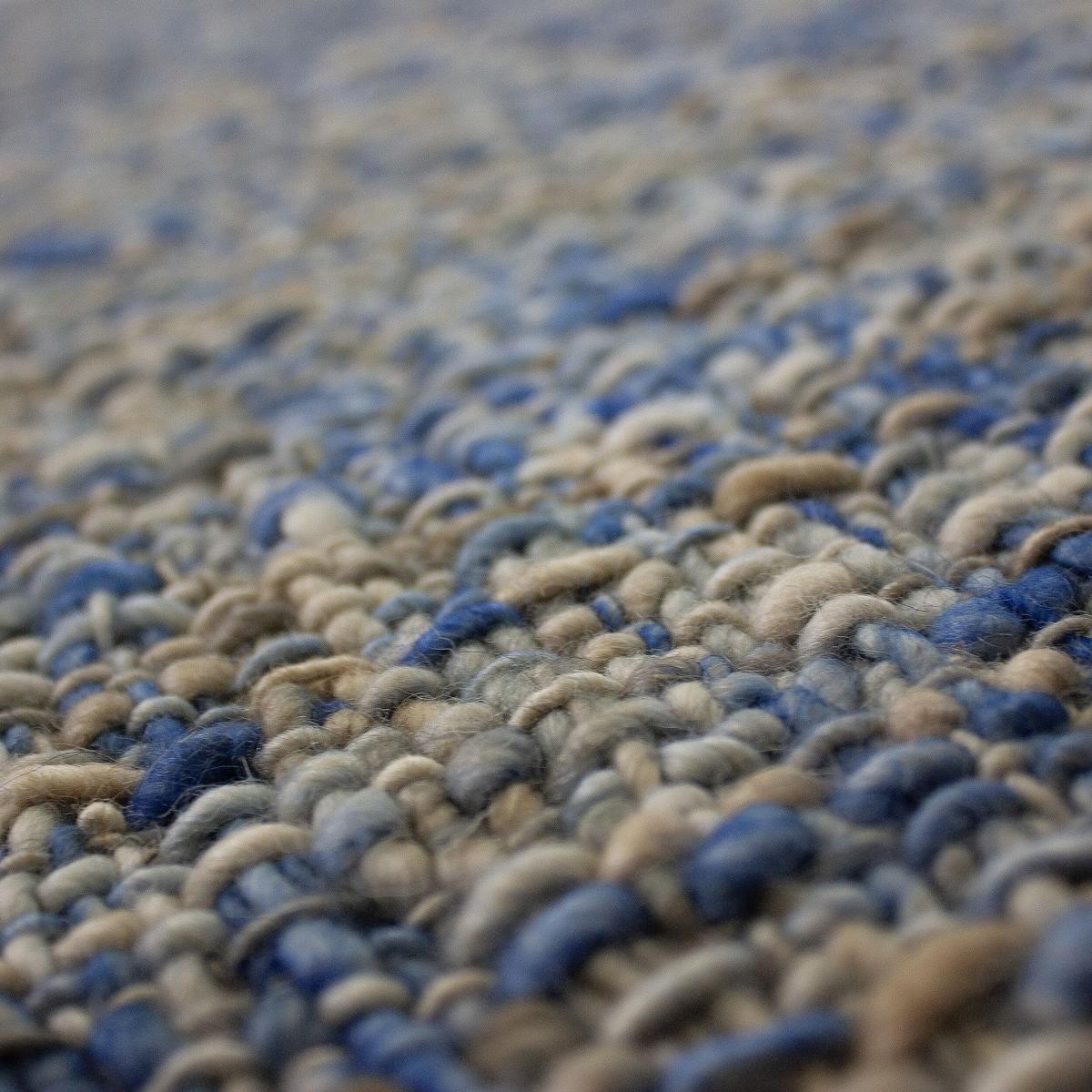 WOLLTEPPICH OTLEY, einfarbig, Blau, 200 x 290 cm - Blau, Textil (290/200cm) - KADIMA DESIGN