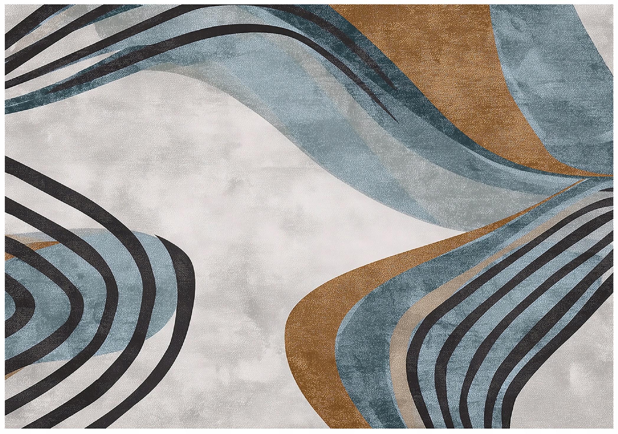 FOTOTAPETE Art Deco Abstrakt Grau 200x140 cm - Multicolor, Papier (200/140cm) - Wallarena