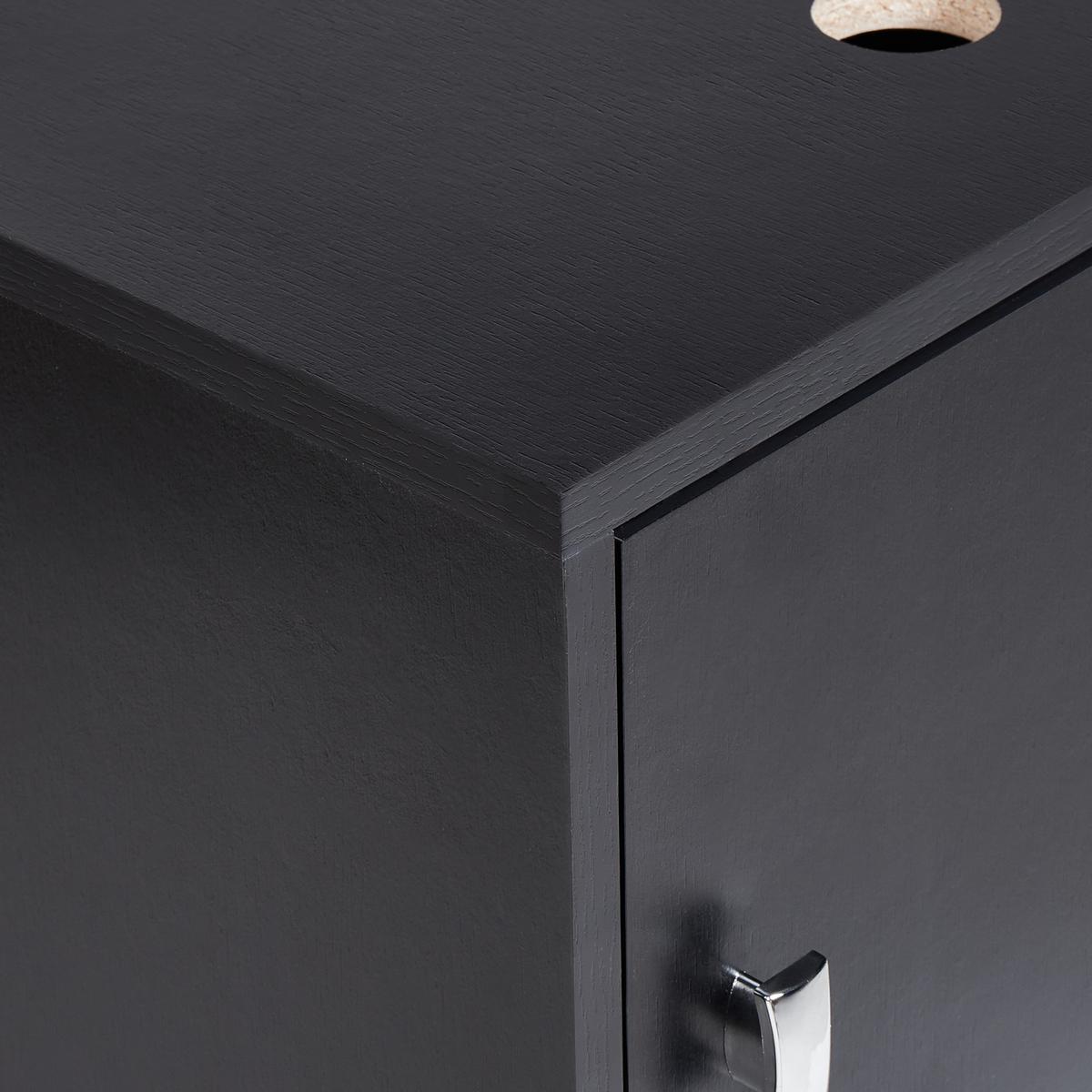 WASCHBECKENUNTERSCHRANK wandmontiertk 45 cm Schwarz Limeria - Schwarz, Holzwerkstoff (45/47/30cm) - Beliani