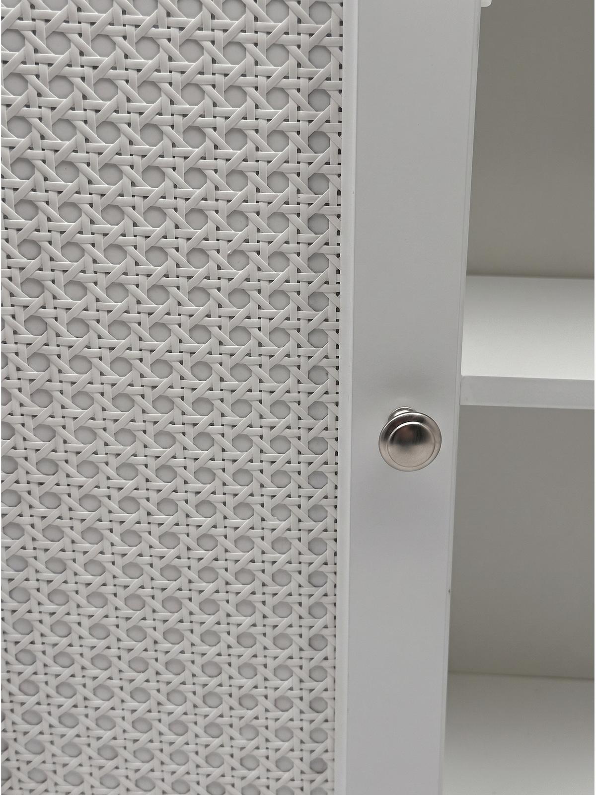 WANDSCHRANK ADOUR, MDF, mit Stauraum, Weiß, 60 x 15 x 50 cm - Weiß, Holzwerkstoff/Metall (60/50/15cm) - KADIMA DESIGN