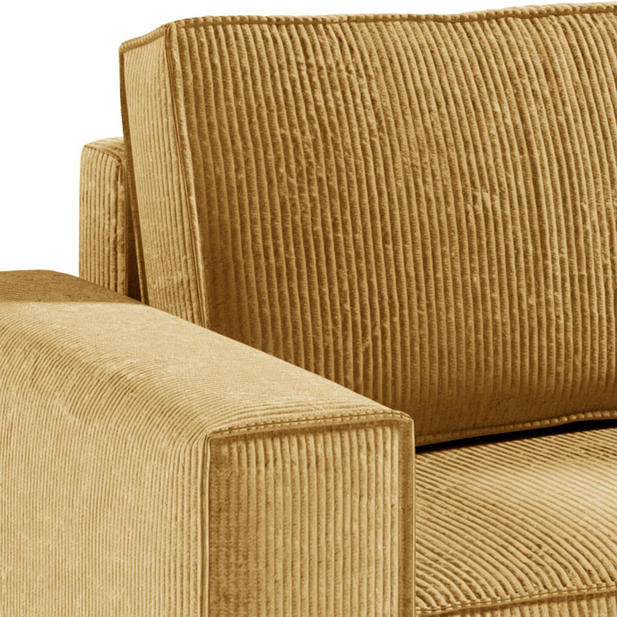 ECKSOFA Isaac 4 Sitzplätze Gelb - Gelb, Holzwerkstoff (294/185cm) - Petits-meubles