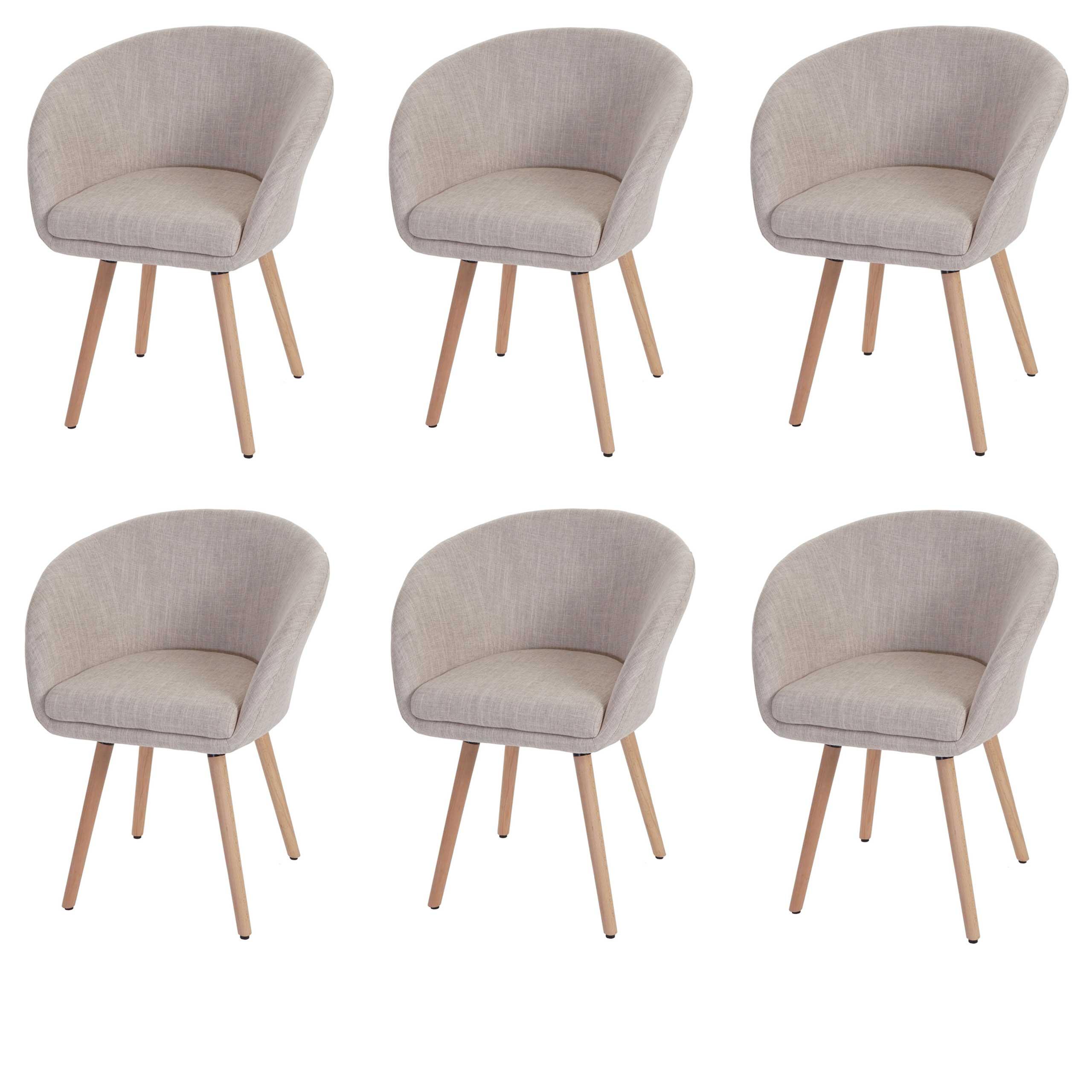 ESSZIMMERSTUHL Beige, Grau 6er-Set - Greige/Beige, Textil (61/80/56cm) - MCW
