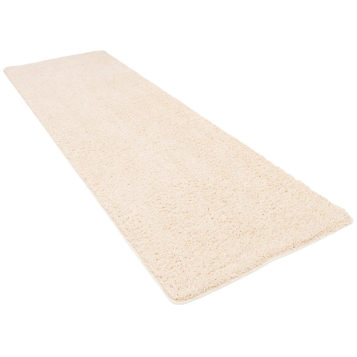 LUXUS HOCHFLOR LANGFLOR LÄUFER TEPPICH MILANO - Creme, Textil (100/100cm) - Snapstyle