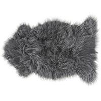 KUNSTFELL-TEPPICH Mungo 88/53 cm - Grau, Kunststoff (53/88cm) - Beliani