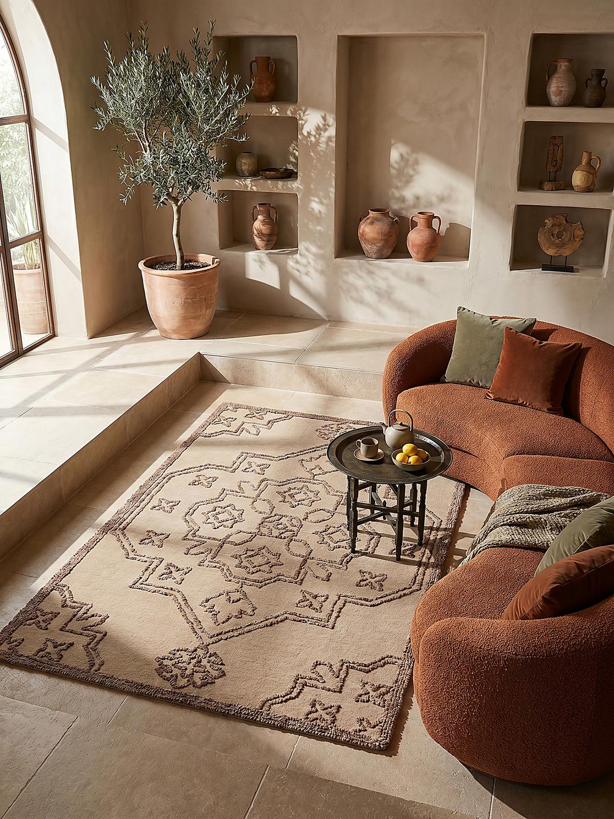 WOLLTEPPICH TINGIR, abstrakt, Natur, 200 x 290 cm - Beige, Textil (290/200cm) - KADIMA DESIGN