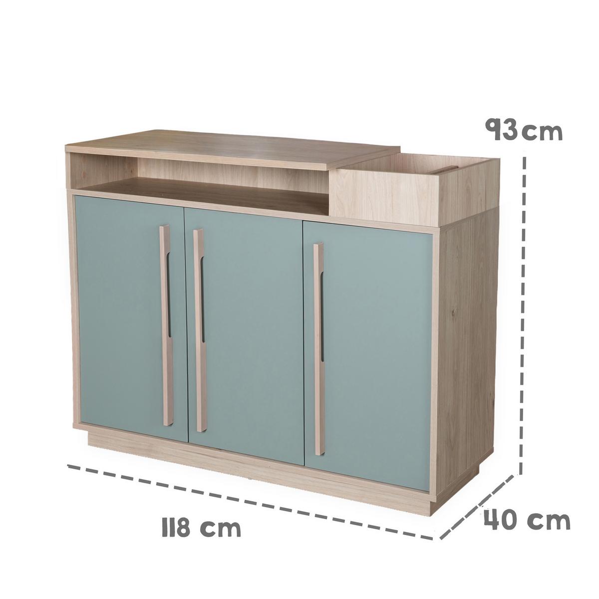 BABYZIMMER Selva 2-teilig - Grün, Holz (1/1/1cm) - Roba