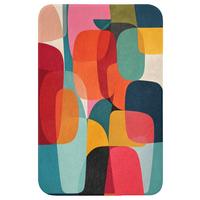 WC-VORLEGER Formen - Bunt - Abstrakt - Flugzeuge WC Teppich 40x60 cm - Multicolor, Textil (40/1cm) - OnlyWow