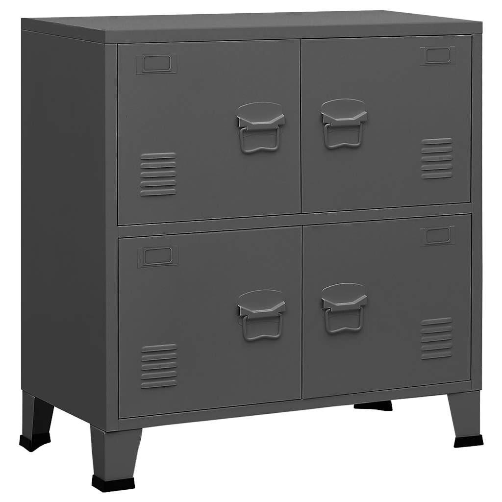KOMMODE Kelley 75/40/80 cm - Anthrazit, Metall (75/80/40cm) - Nettlife