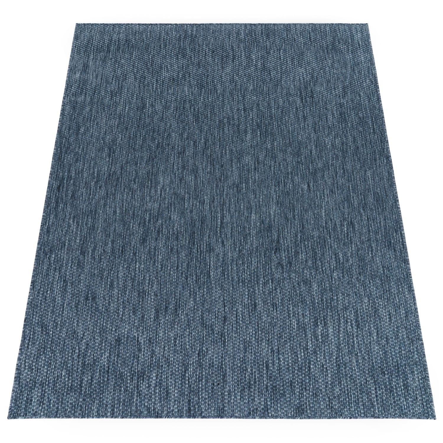 FLACHWEBTEPPICH, einfarbig, aus Polypropylen, Dunkelblau, 160 x 220 cm - Blau, Textil (160/220cm) - KADIMA DESIGN