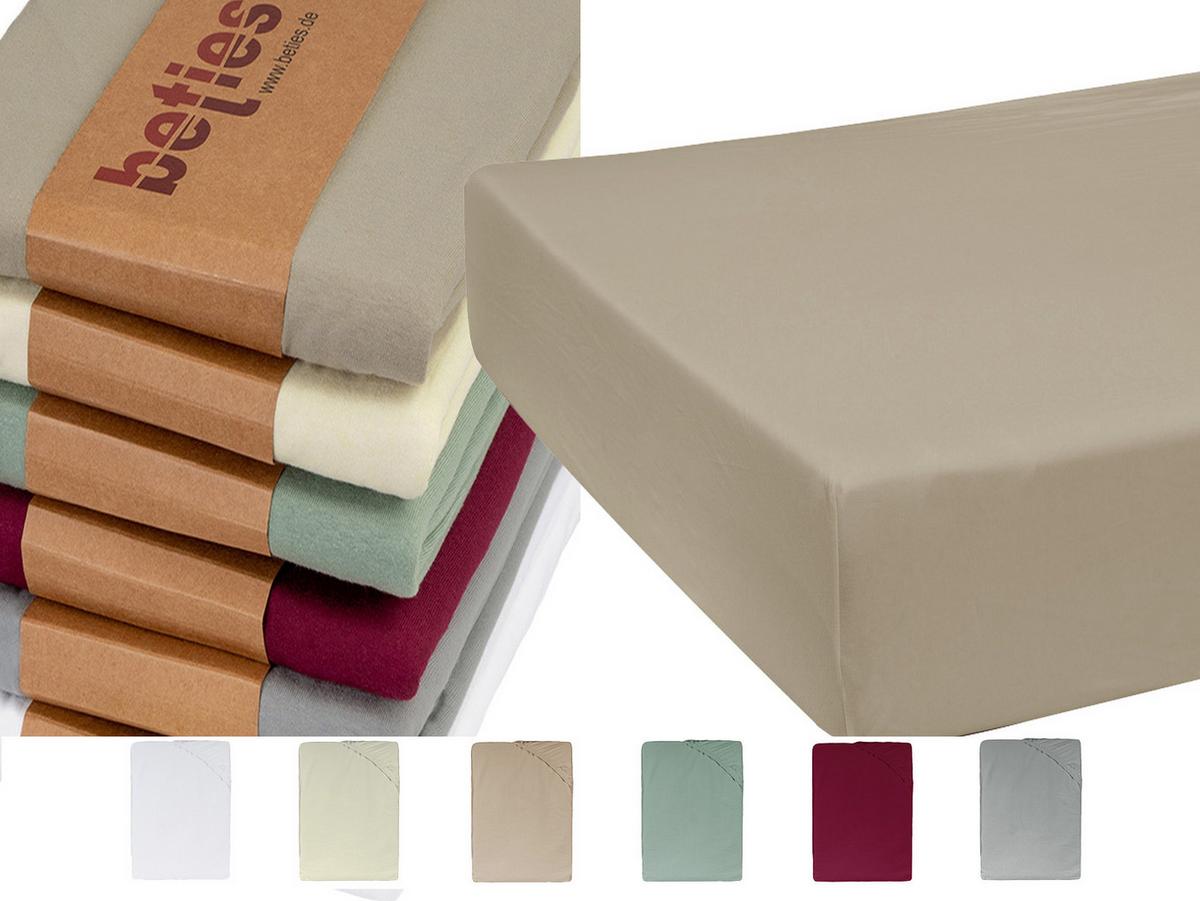 SPANNBETTLAKEN BasicSoft Baumwoll-Jersey mit Elasthan pur-weiß 90-100/200 cm - Weiß, Textil (90/200cm) - beties Heimtextil