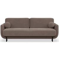 SCHLAFSOFA Ovals Hellbraun - Hellbraun/Schwarz, Textil/Metall (236/95/96cm) - Selsey