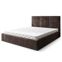 POLSTERBETT AZURI 160x200 cm mit Bettkästen - Braun - Braun, Holz (160/200cm) - MASSENO