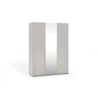DREHTÜRENSCHRANK THALIA 148/204/58cm 3-türig mit Spiegel Kaschmir - Kaschmir, Holzwerkstoff (148/204/58cm) - MASSENO