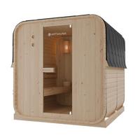FASSSAUNA Nolvik XL inkl. Zubehör-Set - Naturfarben, Holz (185/194/220cm) - Artsauna