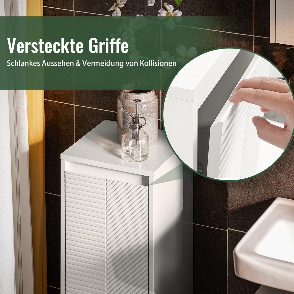 WÄSCHESCHRANK Weiß - Weiß, Holzwerkstoff (30/87/30cm) - SoBuy