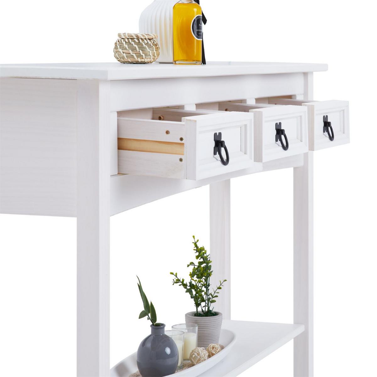 KONSOLENTISCH RURAL weiß - Weiß, Holz (32/122/73cm) - CARO-Möbel