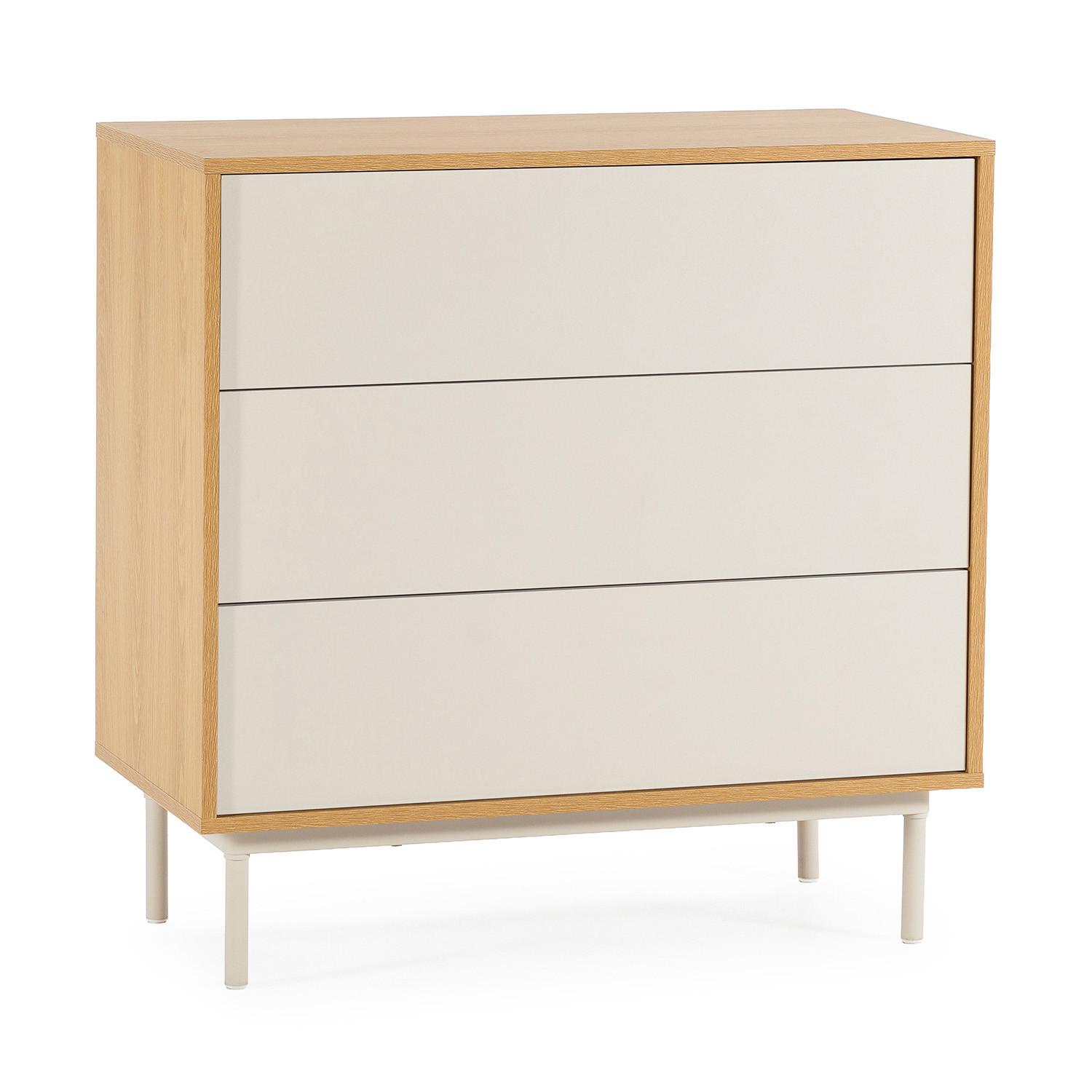 KOMMODE 80/80/40 Cuzco Eichenfarbe/grau - Grau, Holzwerkstoff (80/80/40cm) - VS Venta-stock