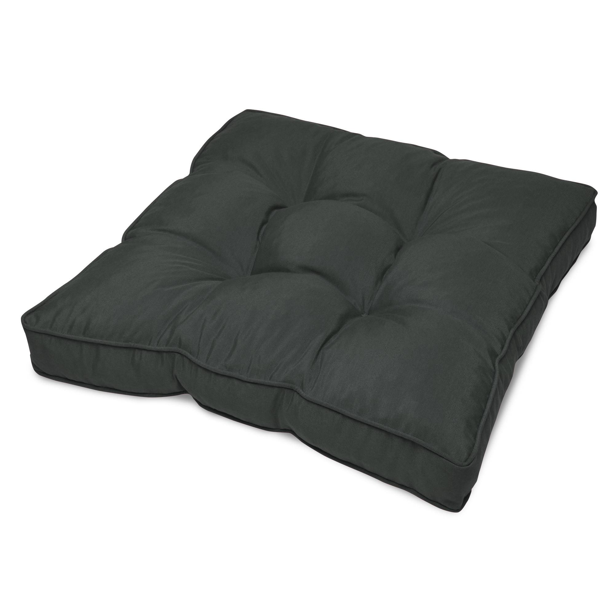 LOUNGEKISSEN Flair Outdoor Sitz 50/50/10cm Graphitgrau - Graphitfarben, Textil (50/10/50cm) - Beautissu 