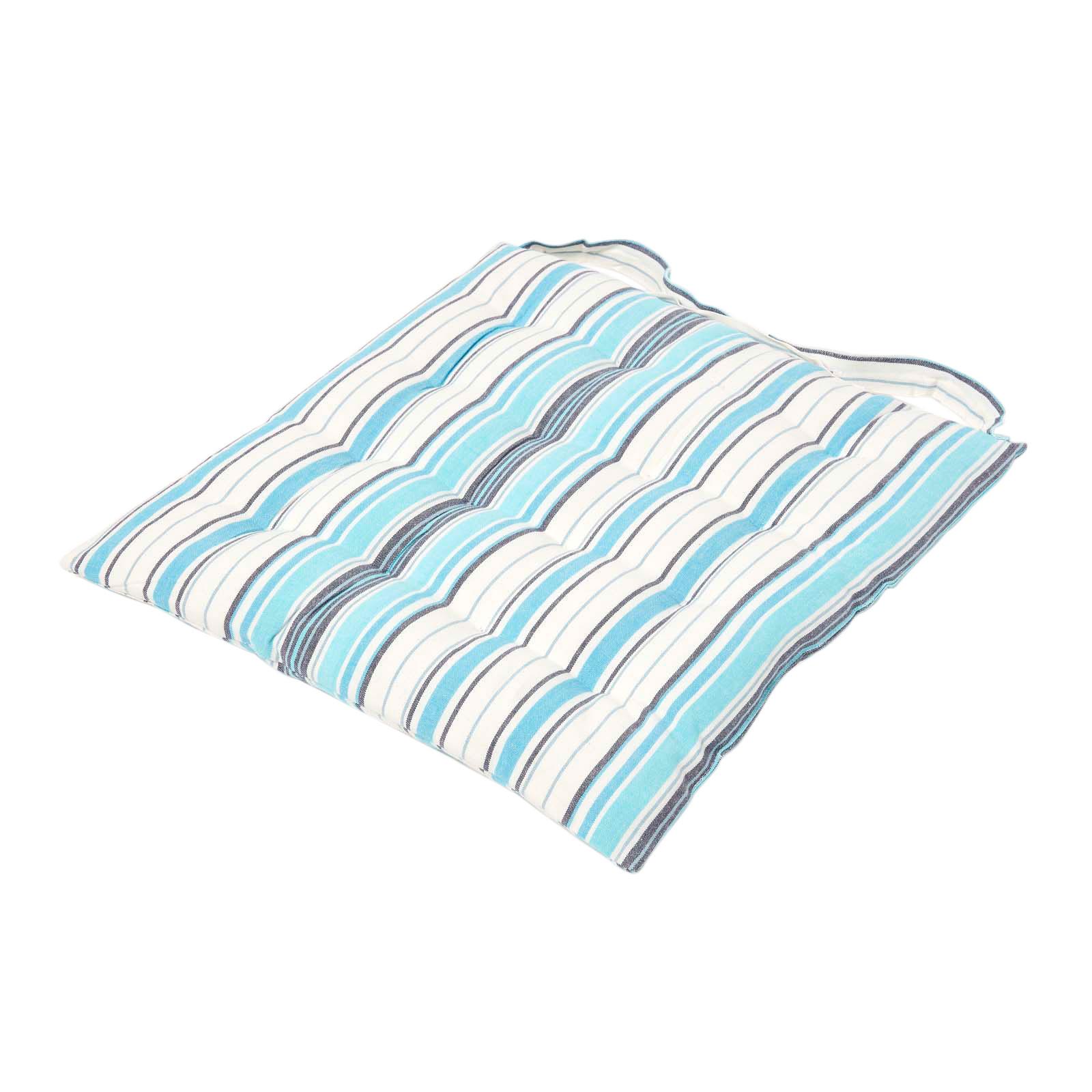 STUHLKISSEN New England gestreift 40/40/5 cm - Blau, Textil (40/40/5cm) - Homescapes
