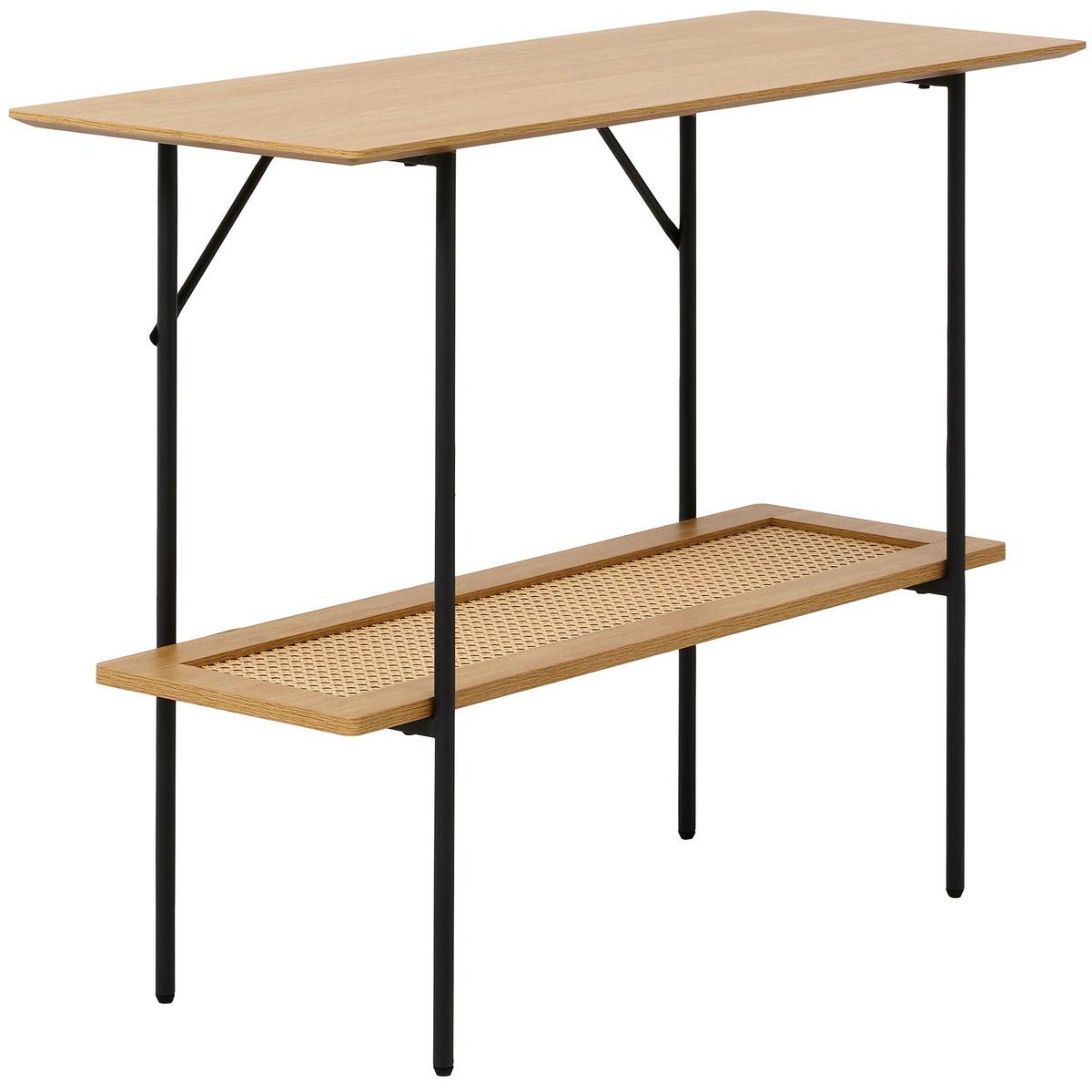 SCHMINKTISCH Mogest 100 cm - Beige/Schwarz, Holzwerkstoff/Metall (100/75/37cm) - Selsey