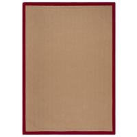 JUTETEPPICH TRENT, geometrisch, Rot, 120 x 170 cm - Rot/Naturfarben, Textil (120/170cm) - KADIMA DESIGN