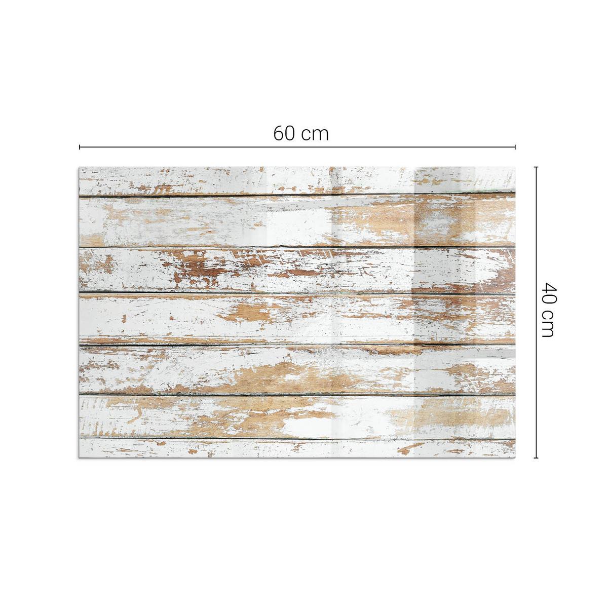 GLASPLATTE für Kamin 60x40 cm - Weiß, Glas (60/40/0.4cm) - TULUP