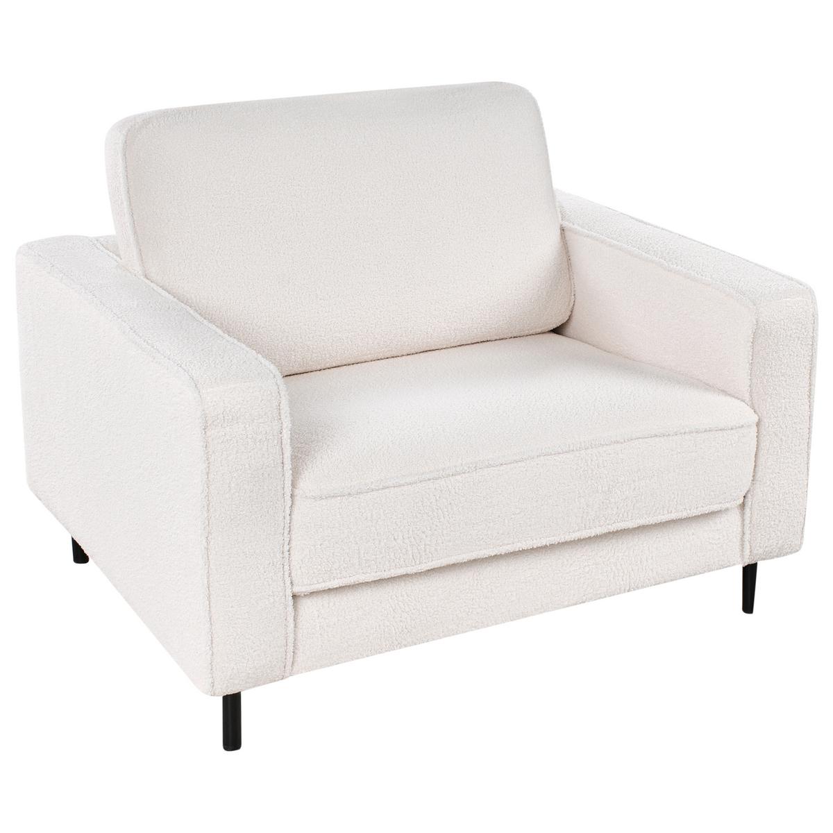 SESSEL Weiß Savalen - Schwarz/Weiß, Textil (117/87/91cm) - Beliani