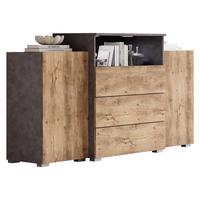 SIDEBOARD Urban III - Alufarben/Braun, Holzwerkstoff/Kunststoff (150/81/39cm) - MIRJAN24
