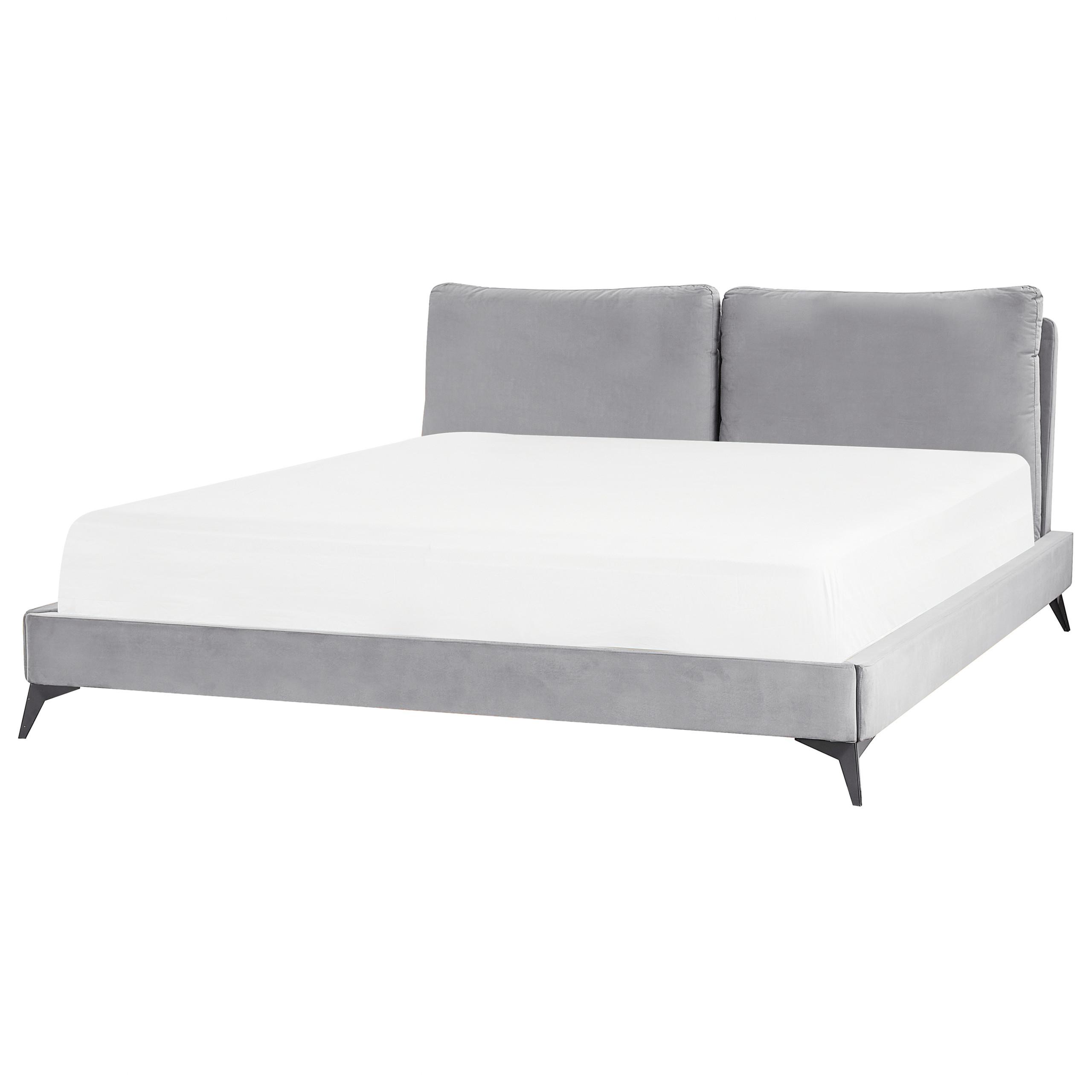 POLSTERBETT 180/200cm Grau Melle - Grau, Textil (180/200cm) - Beliani