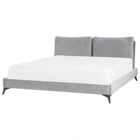 POLSTERBETT 180/200cm Grau Melle - Grau, Textil (180/200cm) - Beliani