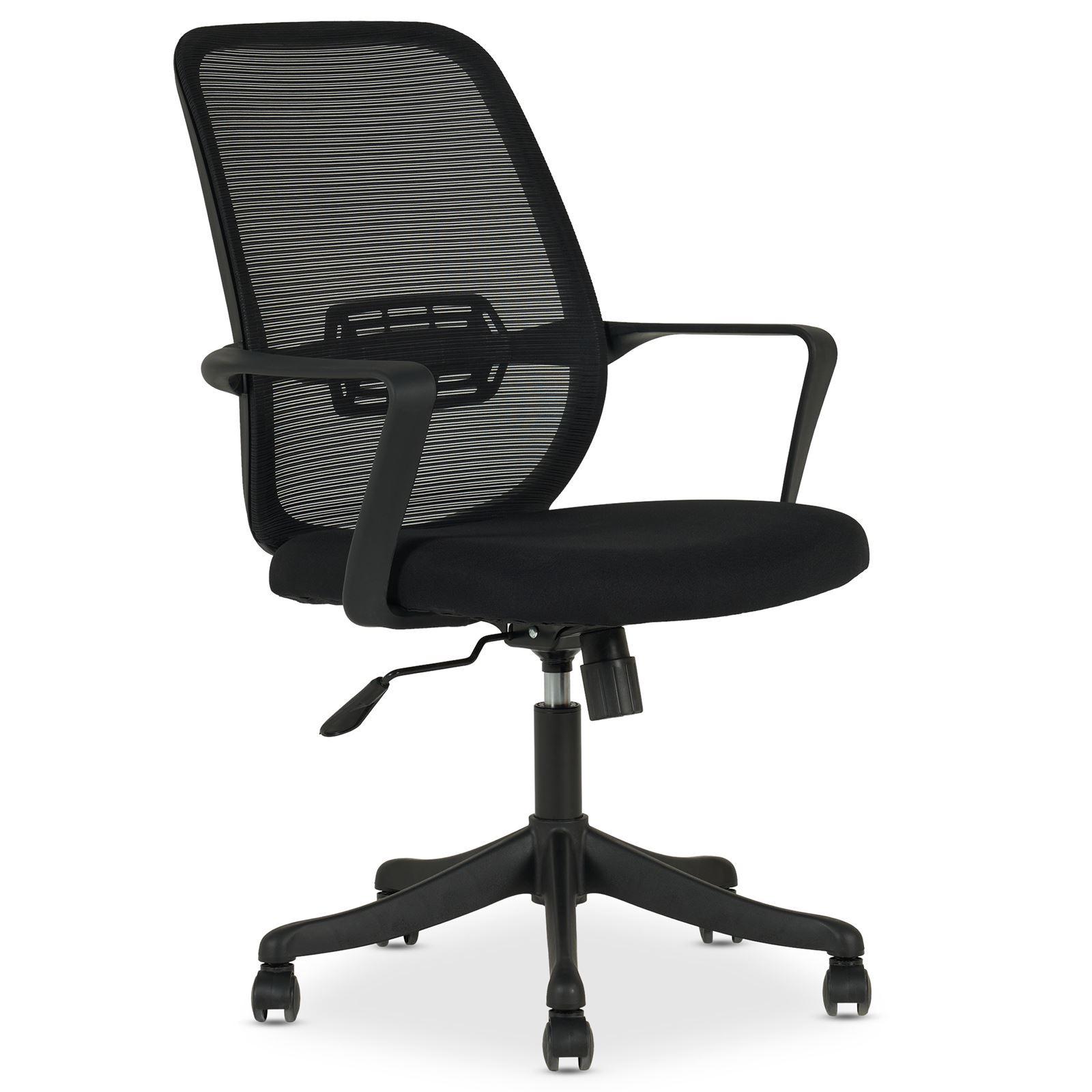 BÜRODREHSTUHL MOLLIS schwarz - Schwarz, Textil (63/98/63cm) - IDIMEX
