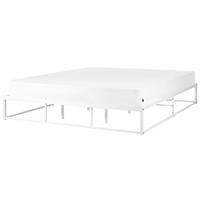 BETT mit Lattenrost 180x200 cm Weiß Viry - Weiß, Metall (180/200cm) - Beliani