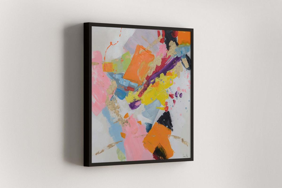 ACRYLBILD HANDGEMALT 80/80 cm - Multicolor, Holz/Textil (80/80cm) - KUNSTLOFT