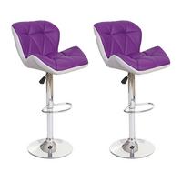 BARHOCKER Violett 2er-Set - Violett, Textil (44/106/49cm) - MCW