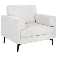 SESSEL Stoff Hellbeige Lousto - Beige/Schwarz, Textil/Metall (102/85/65cm) - Beliani