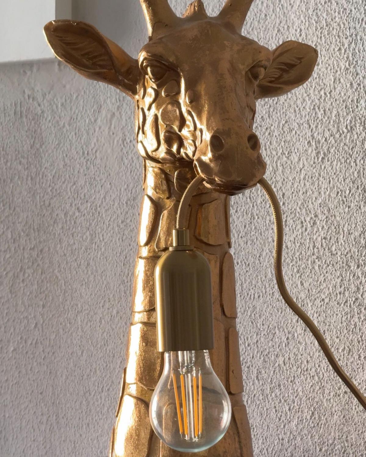 TISCHLAMPE Giraffe Gold Malaika - Messingfarben/Goldfarben, Kunststoff (23/16/40cm) - Beliani
