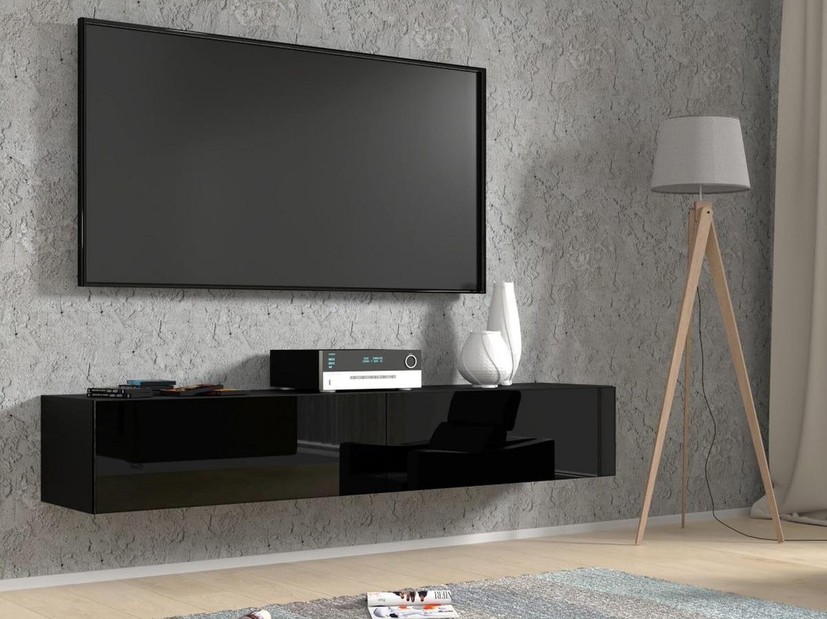 TV LOWBOARD Schwarz Hochglanz 180/30/40 - Schwarz Hochglanz, Holzwerkstoff (180/30/40cm) - RAUMHIRSCH FURNITURE