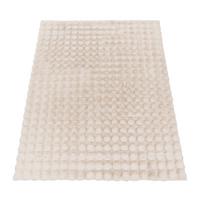 HOCHFLORTEPPICH, mit Struktur, aus Polyester, Creme, 120 x 160 cm - Beige, Textil (160/120cm) - KADIMA DESIGN