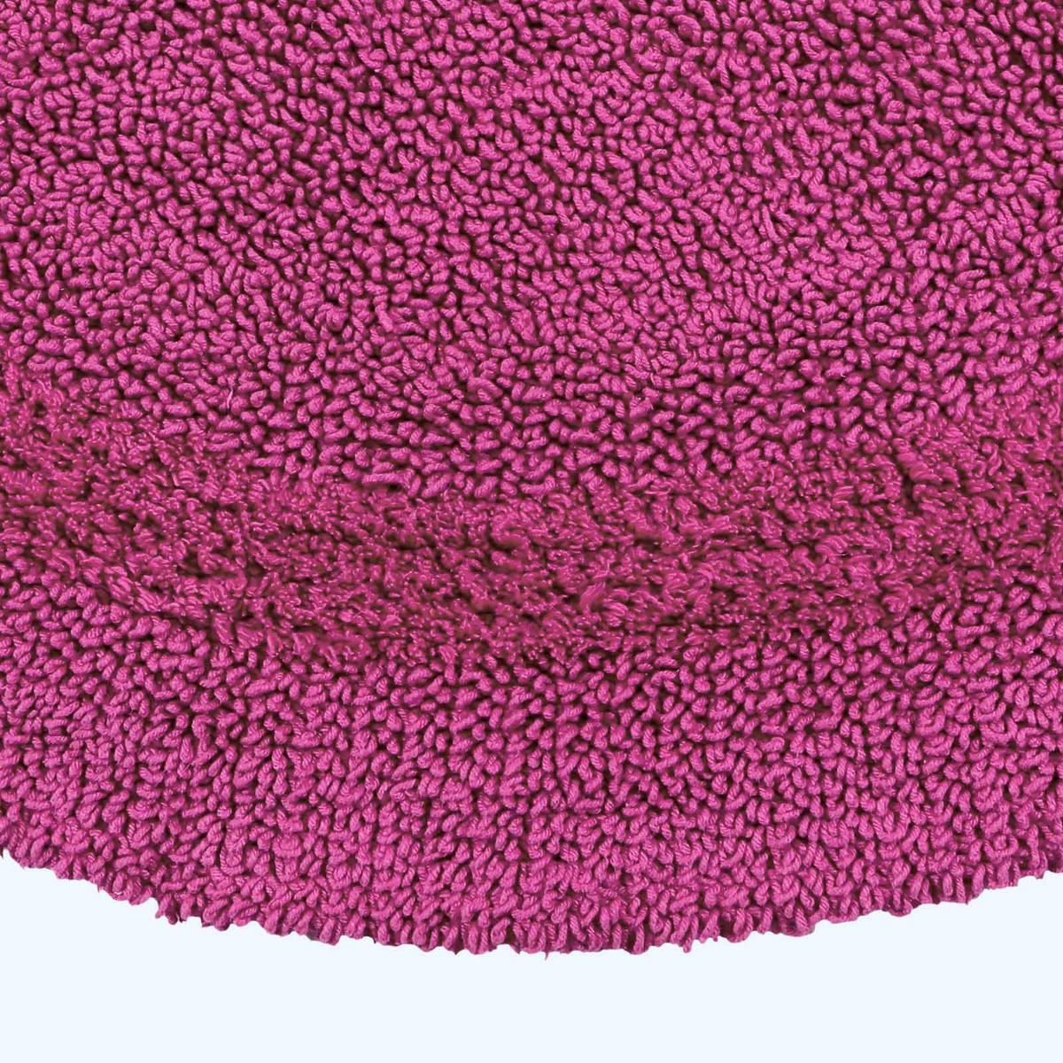 BADEMATTE 80 cm rund, 100% Baumwolle, wendbar - Magenta, Textil (80/80cm) - Homescapes