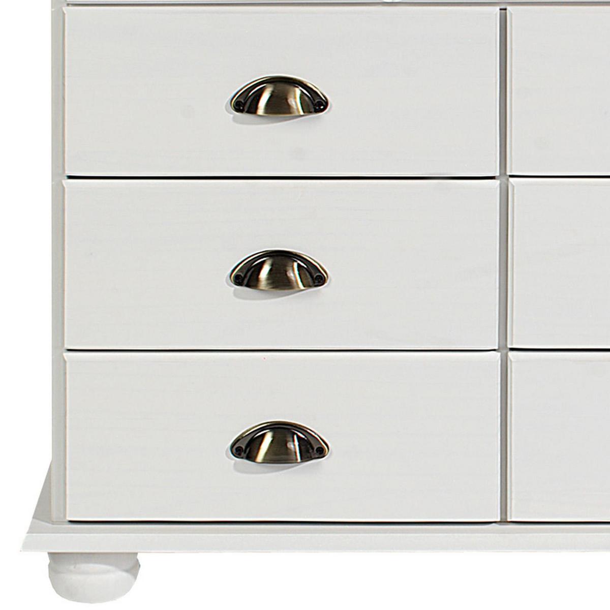 APOTHEKERKOMMODE COLMAR weiß - Weiß, Holz (117/73/35cm) - IDIMEX