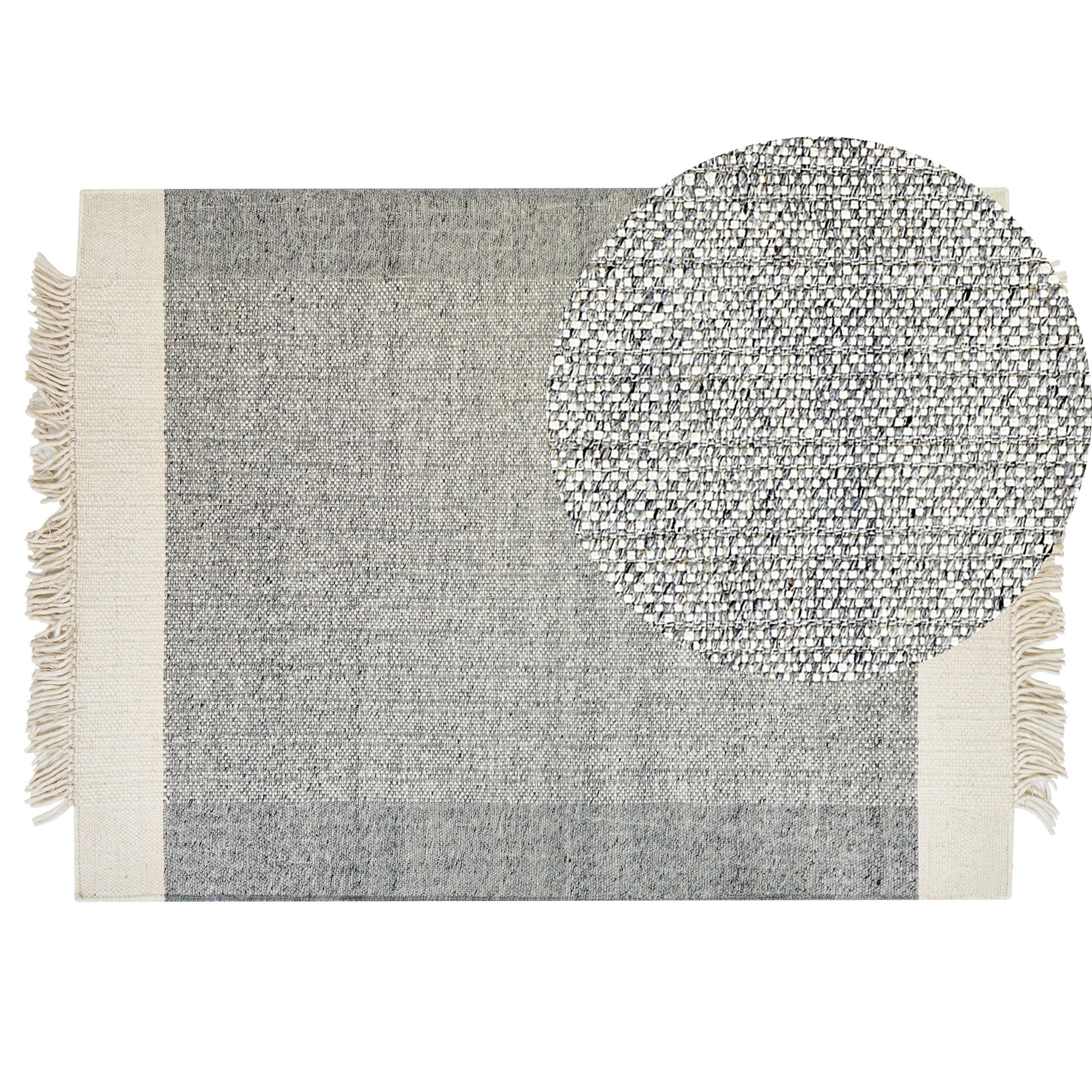 KURZFLOR-TEPPICH Tatlisu 200/140 cm - Grau, Textil (140/200cm) - Beliani